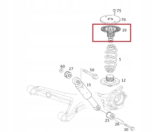 Mercedes VITO W639 bovenste veerkussen achter OEM A6393240306 image 10