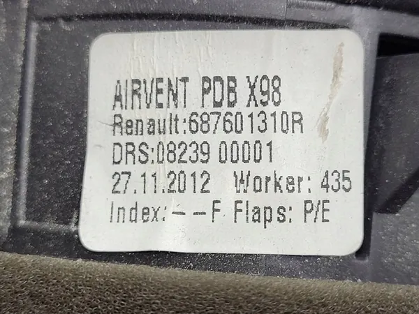 Grelha de Ventilação Esquerda Direita Renault Clio IV 687601310R image 7