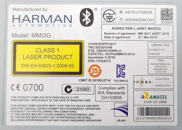 MMI-Einheit Audi A8 D4 OEM 4H0035654D - Gebraucht image 8