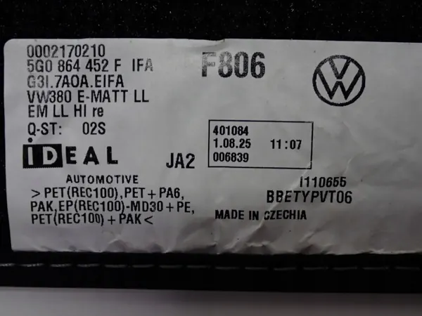 Tapetes de veludo OEM 5G1864435G para VW Golf VIII image 10