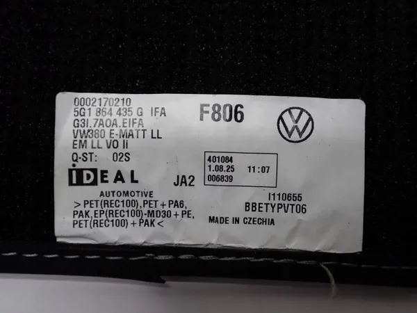 Tapetes de veludo OEM 5G1864435G para VW Golf VIII image 4