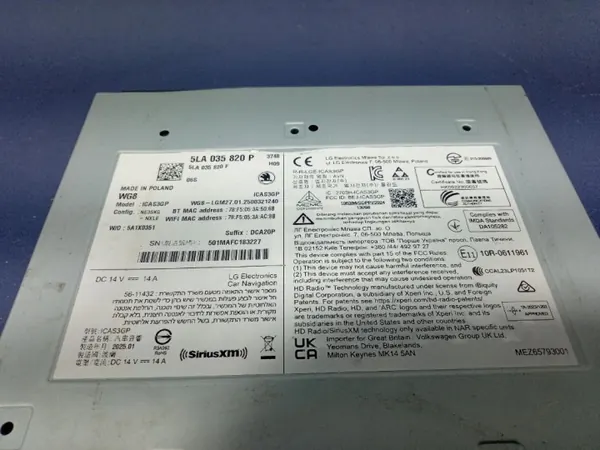 Lecteur Radio Navigation Skoda OE OEM 5LA035820P image 5