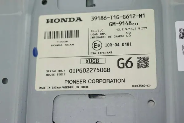 Honda CR-V 2016 Ljudförstärkare OEM 39186T1GG612M1 image 4