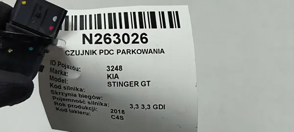 Sensor de aparcamiento KIA Stinger OEM 95720J5310 - Usado image 4