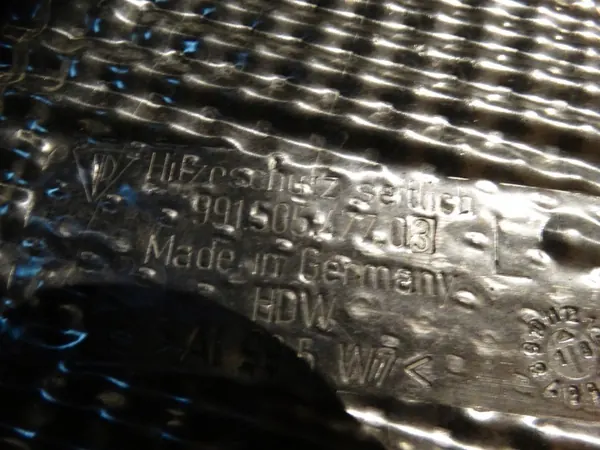 Porsche 991 taka vasen lämpökilpi OEM 99150547703 55 image 3