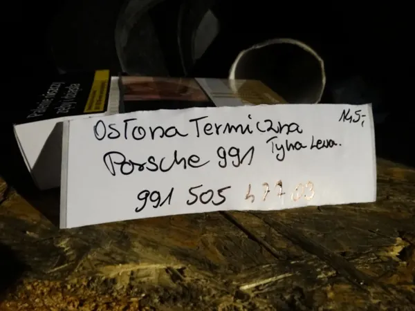 Porsche 991 taka vasen lämpökilpi OEM 99150547703 55 image 4