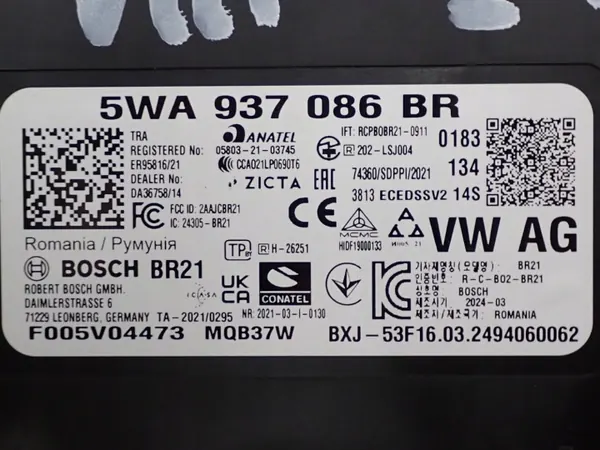 Comfortmodule OEM 5WA937086BR voor VW Golf 8 image 4
