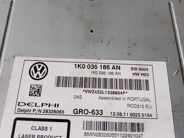 Code Radio d'occasion OEM 1K0035186AN pour VW Golf VI image 3