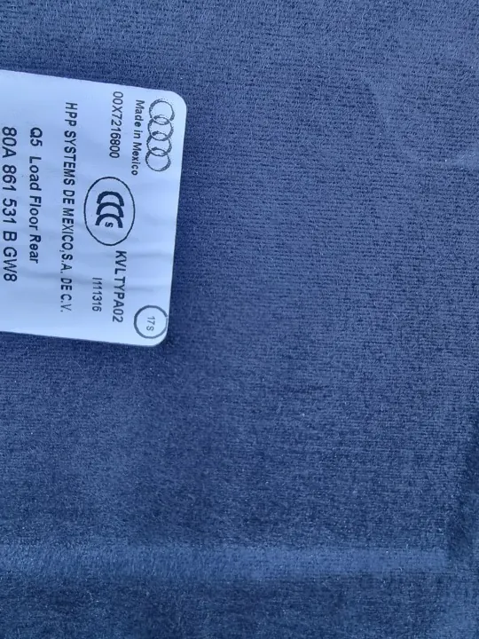 Tapis de coffre Audi Q5 SQ5 80A OEM 80A861531B image 3