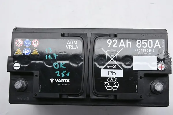 VARTA CLARIOS AGM VRLA Accu 92Ah 850A 12V image 3
