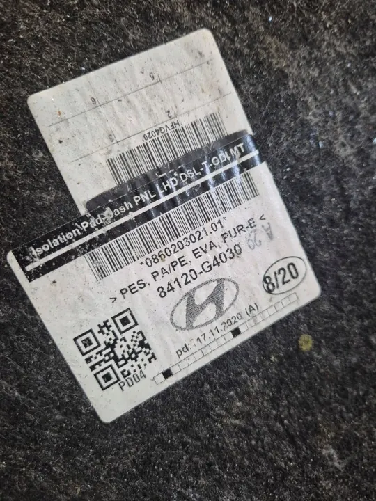 Hyundai i30 III Schott-Schalldämmung OEM 84120G4030 image 3