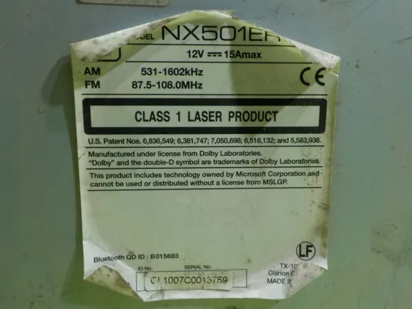 Clarion NX501ER Bilradio OEM XP1 7 image 6