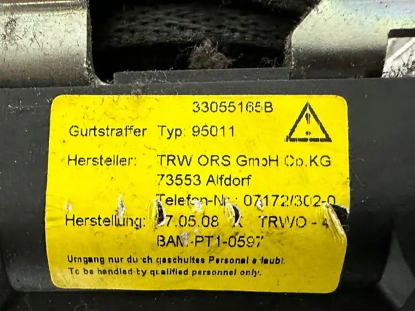 Sicherheitsgurt Lancia Delta III OEM 33055165B image 9