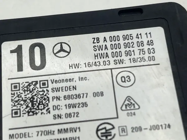 Módulo Radar Mercedes Clase A W177 OEM A0009054111 image 4