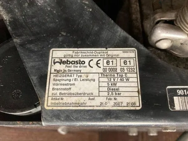 Webasto IVECO DAILY III 9014482C 3.0L 2006 image 3