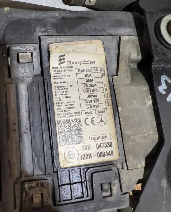 Mercedes Webasto A2535001800 bijverwarming - Gebruikt image 4