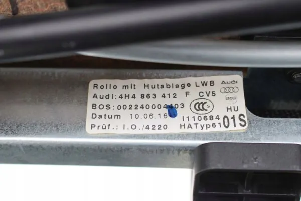 Persiana de maletero trasera Audi A8 OEM bt-cars-37399 image 9