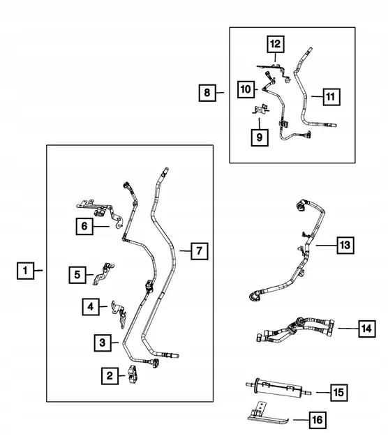 Clip de Tuyau de Carburant Jeep Wrangler JL 68397234AA image 2
