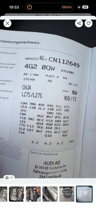 Bloco motor Audi 2.0 TFSI usado OEM CHJA image 8