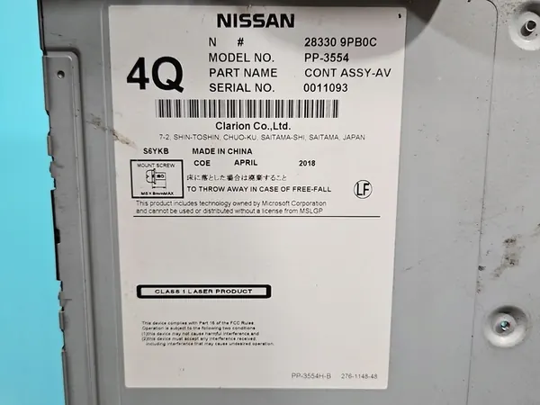 Originalradio INFINITI QX60 12- 283309PB0C image 4