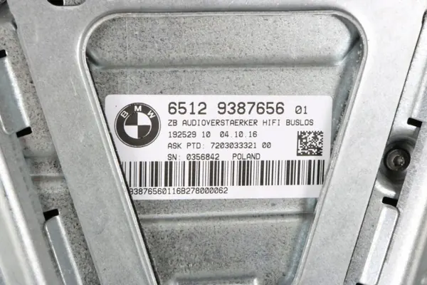 Hi-Fi versterker OEM 9387656 voor BMW X1/X2 F48/F39 image 5