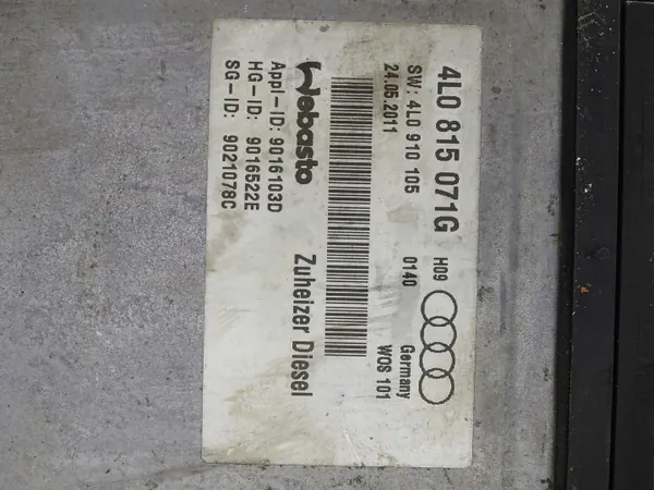 Aquecimento Webasto Audi Q7 4L 3.0 TDI OEM image 5