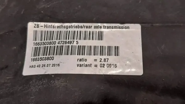 Gebrauchtes Hinterachsdifferential MERCEDES-BENZ GLE W166 287 image 5