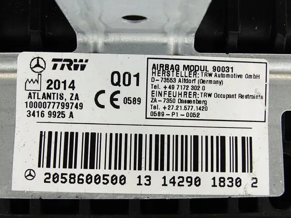 OEM 2058600500 Passagerar Airbag för Mercedes C 200 image 6