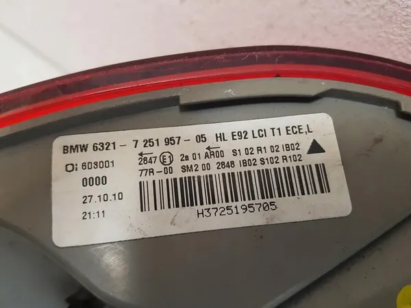 BMW Lámpara Trasera Izquierda 7251957 OE image 8