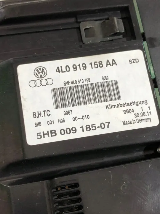 Klimatventilationskontrollpanel bakre 4L0919158AA Audi Q7 image 3