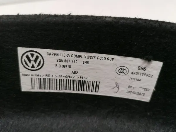 Prateleira Traseira do Porta-Malas VW T-ROC Original 2017- 2GA867769 image 6