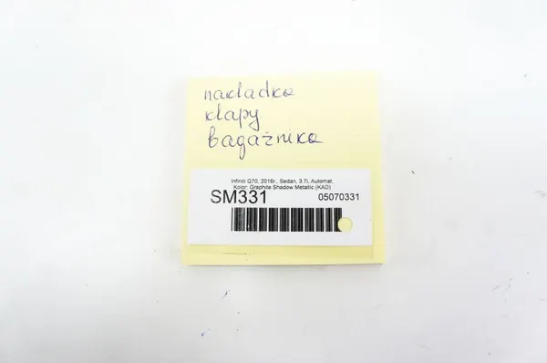 SM331 Infiniti Q70 Kofferbakdeksel Bekleding - OEM Gebruikt image 5