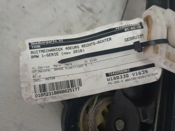 BMW F20 F21 2016 Elevador de Vidro M13970-A00 image 3