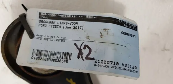 Braccio di sospensione anteriore sinistro Ford Fiesta V VI Mazda 2 OE: 8V51-3051-BH image 6