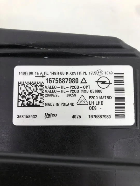 OPEL MOKKA B Vasemman Etuvalon Full LED image 6