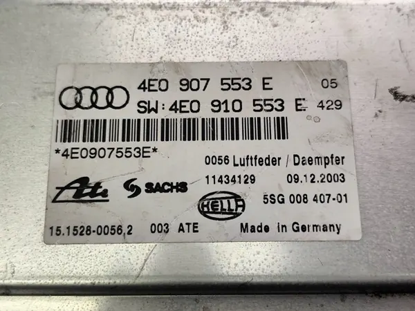 Audi A8 D3 ilma-ripustusohjain OEM 4E0907553E image 4
