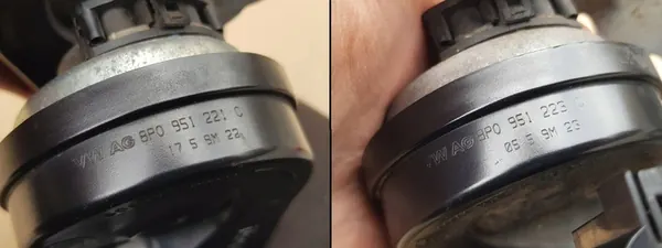 Conjunto de Buzinas Audi A3 8P - 08-13 - Original - Fiamm image 2