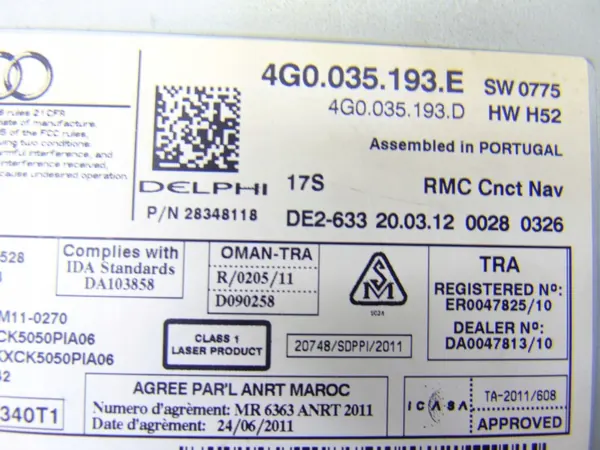 OEM 4G0035193E SD-Kartenleser für Audi A6 C7 MMI image 3