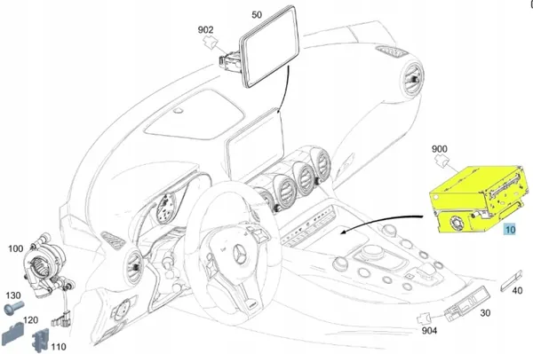 Lector NTG5 OEM A2059002929 para Mercedes GLC 2017 image 7