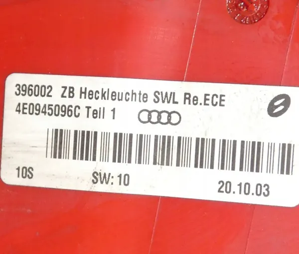 Lámpara trasera Audi A8 S8 D3 4E 4E0945096C image 4