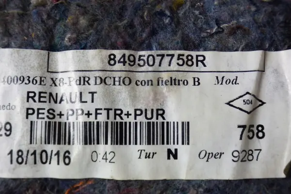 Renault Megane IV HB Kofferraumseitenblech Rechts Hinten OEM 849507758R image 3