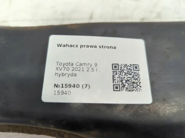 Lower Front Right Control Arm Toyota Camry VIII XV70 OEM 48730-33060 image 4