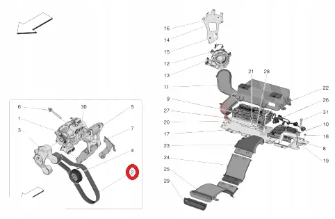 Courroie Alternateur Maserati OEM 670154526 - Occasion image 5
