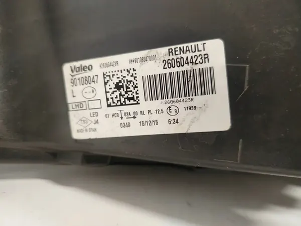 Renault Megane IV Full Led vasen lamppu OEM 260604423R image 4