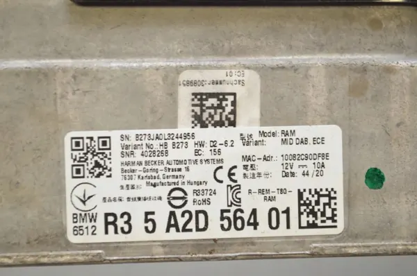 Sistema de Som BMW OEM 65125A2D564 Usado image 5
