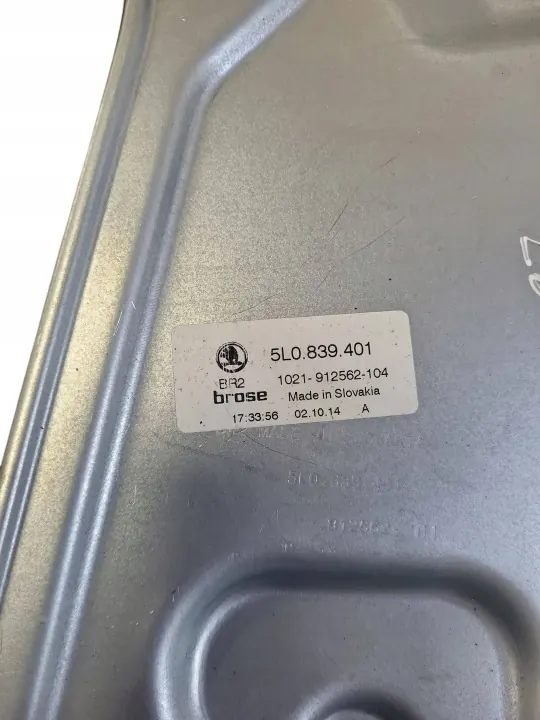 Régulateur manuel vitre OEM 5L0839401 arrière gauche Skoda Yeti image 3