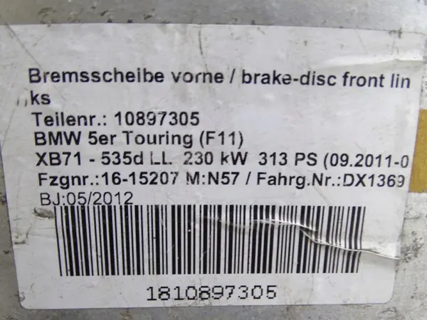 Berço Dianteiro BMW 5 F11 OEM 6796693 - Usado image 7