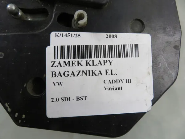 Baklucka Lås VW Caddy III 2K0827426C image 2