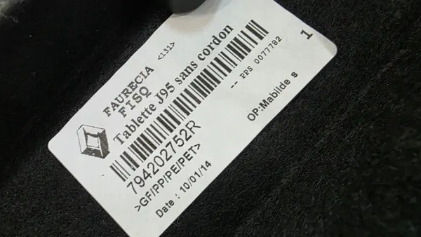 Étagère coffre arrière OEM 794202752R Renault Scenic III image 5