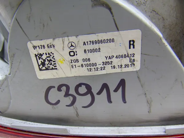 Lámpara Trasera Derecha Mercedes W176 A200 14R A1769060200 image 8